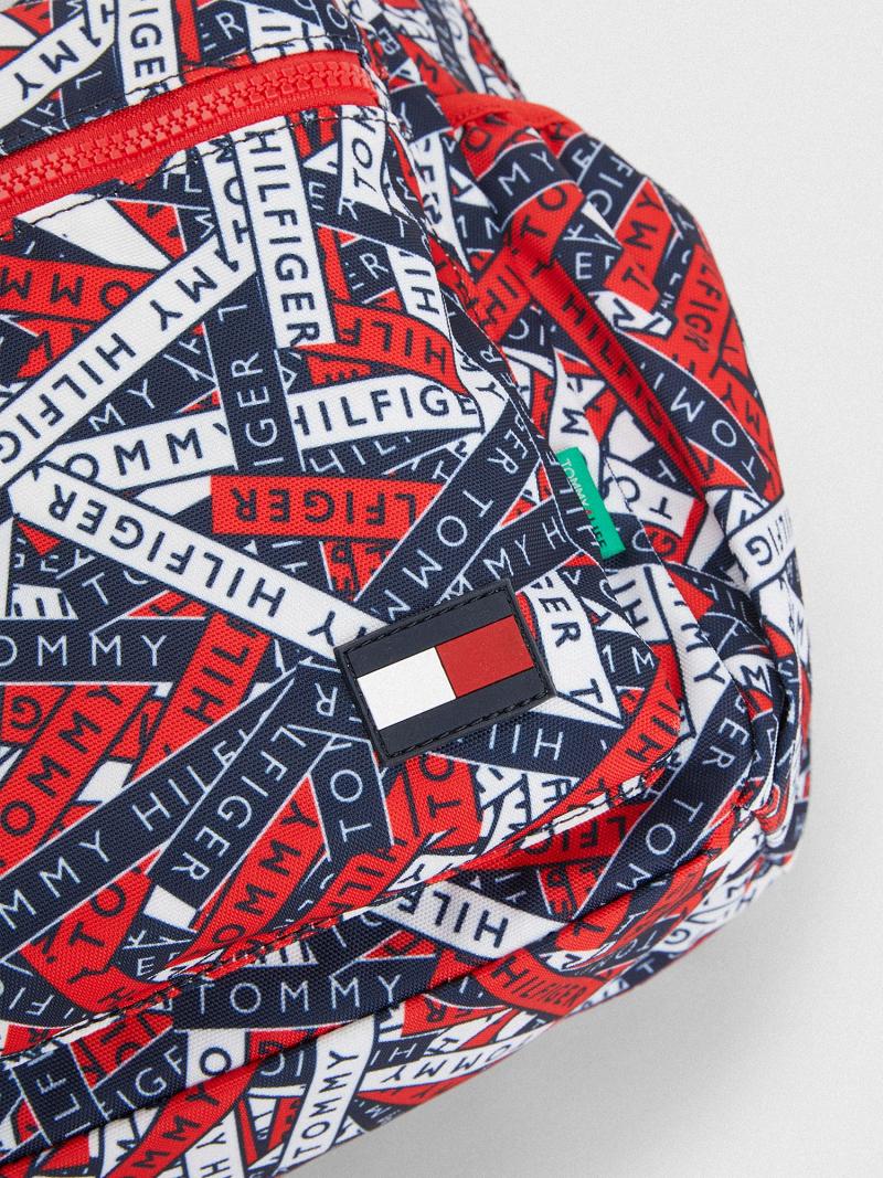 Fiú Tommy Hilfiger Big Logo Tape Print Backpack Táska Színes | HU 2351WNB